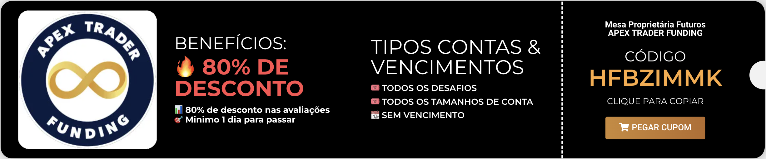 APEX TRADER FUNDING cupom desconto